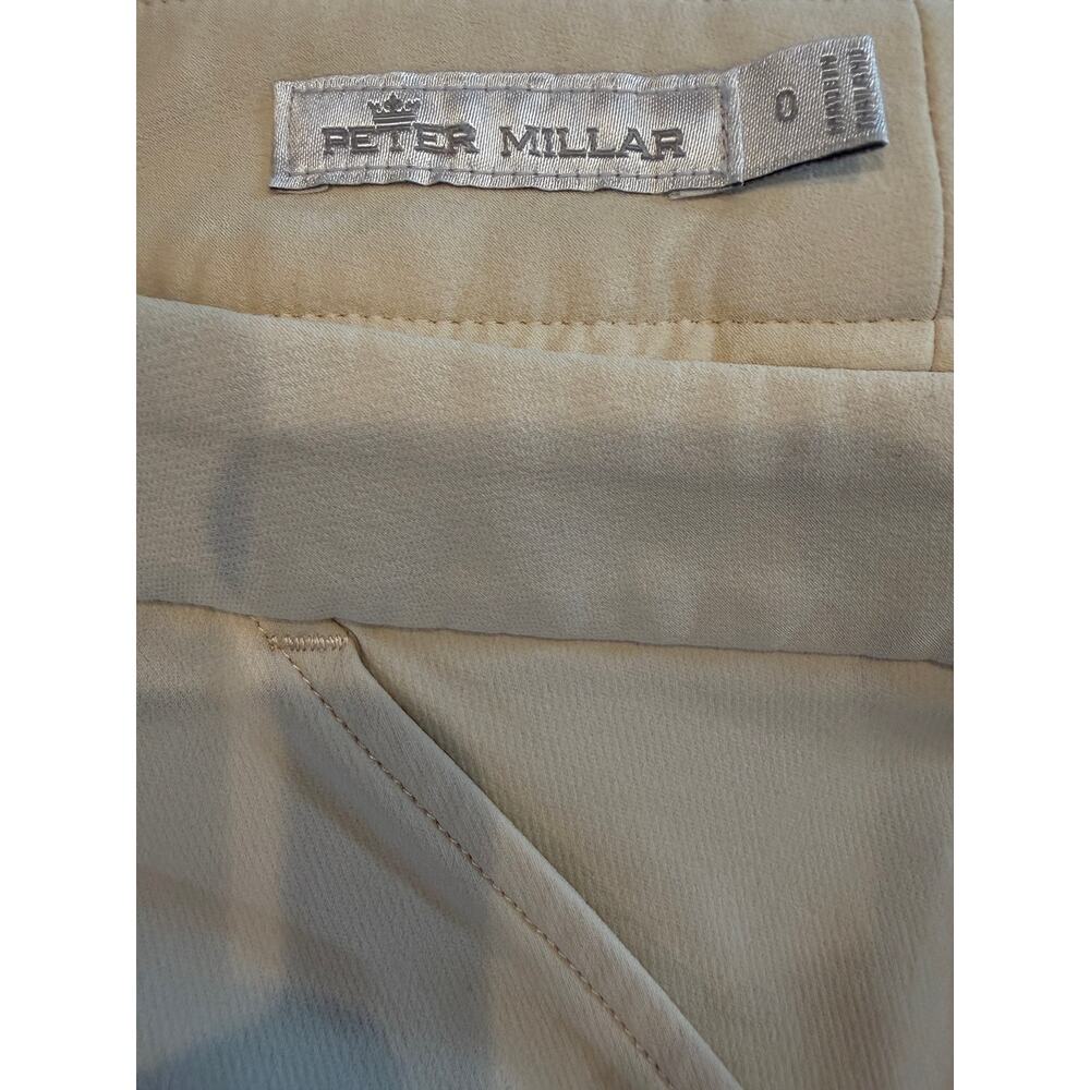 Peter Millar Women’s Tan Golf Ankle Pants – Size 0 Side Zipper Black Stretchband - Picture 4 of 8